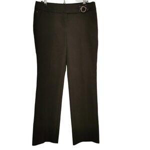 Jones New York Signature High Waisted Straight Leg Stretch Pants in Black - Sz 8